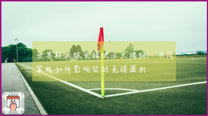 世界杯买球竞猜玩法大揭秘：不同策略如何影响你的竞猜盈利